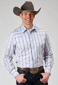 Roper 1966 Stripe (White) - Men's Western Shirt