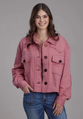 Roper 2272 Printed Knit (Pink) - Women's Cropped Jacket
