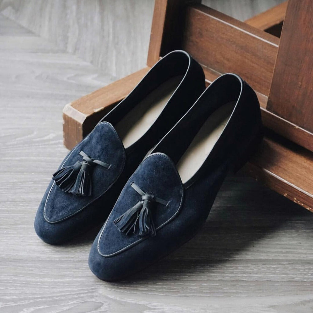British-style Genuine Leather Business-casual Shoes For Men, Instagram-worthy Suede