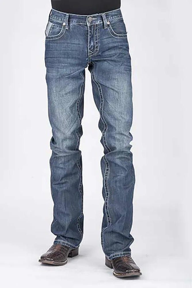 Stetson 1014 Rocks Fit with V Pocket - Men's Bootcut Jeans