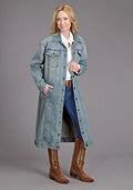 Stetson Stretch Maxi Length (Light Wash) - Women's Denim Jacket