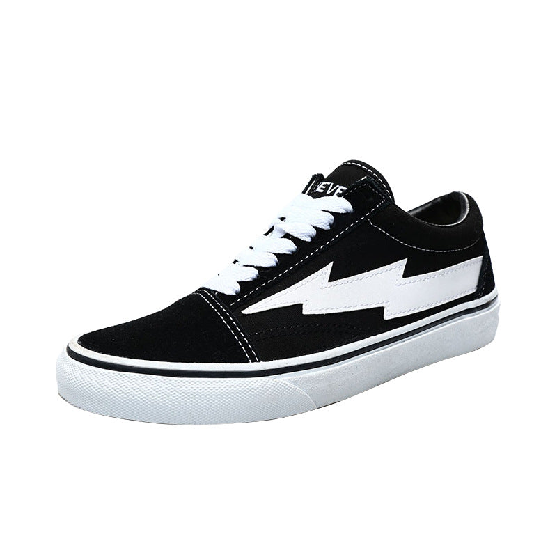 Lightning shoes for men and women couple models low to help retro vulcanized canvas skate shoes