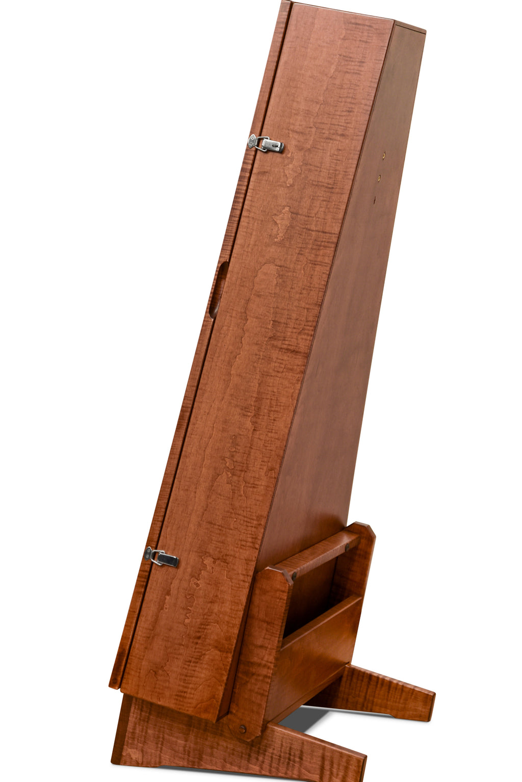 ClimaStand Triangle Humidor with Base - Flamed Maple with Boston Stain