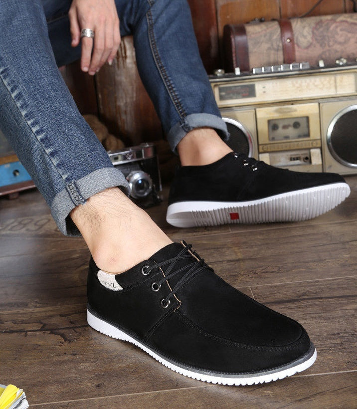 New spring and autumn men's shoes casual shoes sports shoes British wind shoes low to help men's running shoes breathable