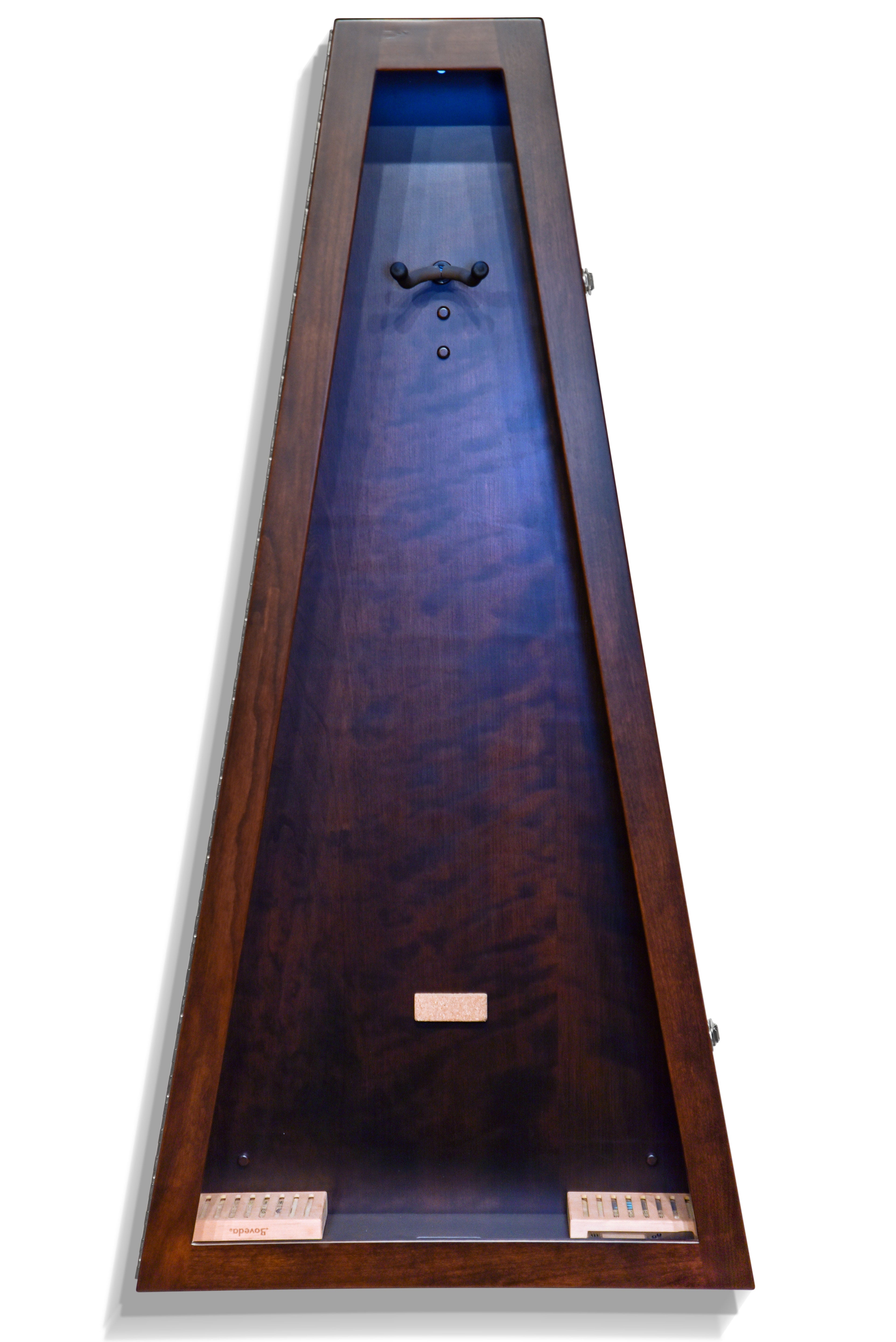 ClimaCase Triangle Humidor - Cherry with Onyx Stain
