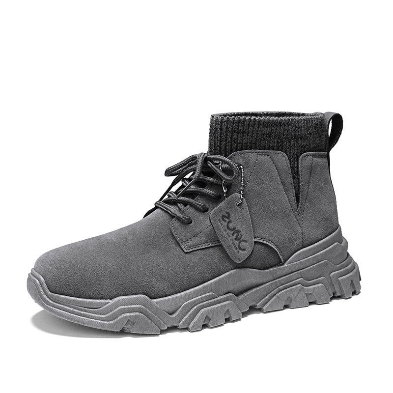 Plus Velvet Martin Boots Men's Tide High To Help British Style