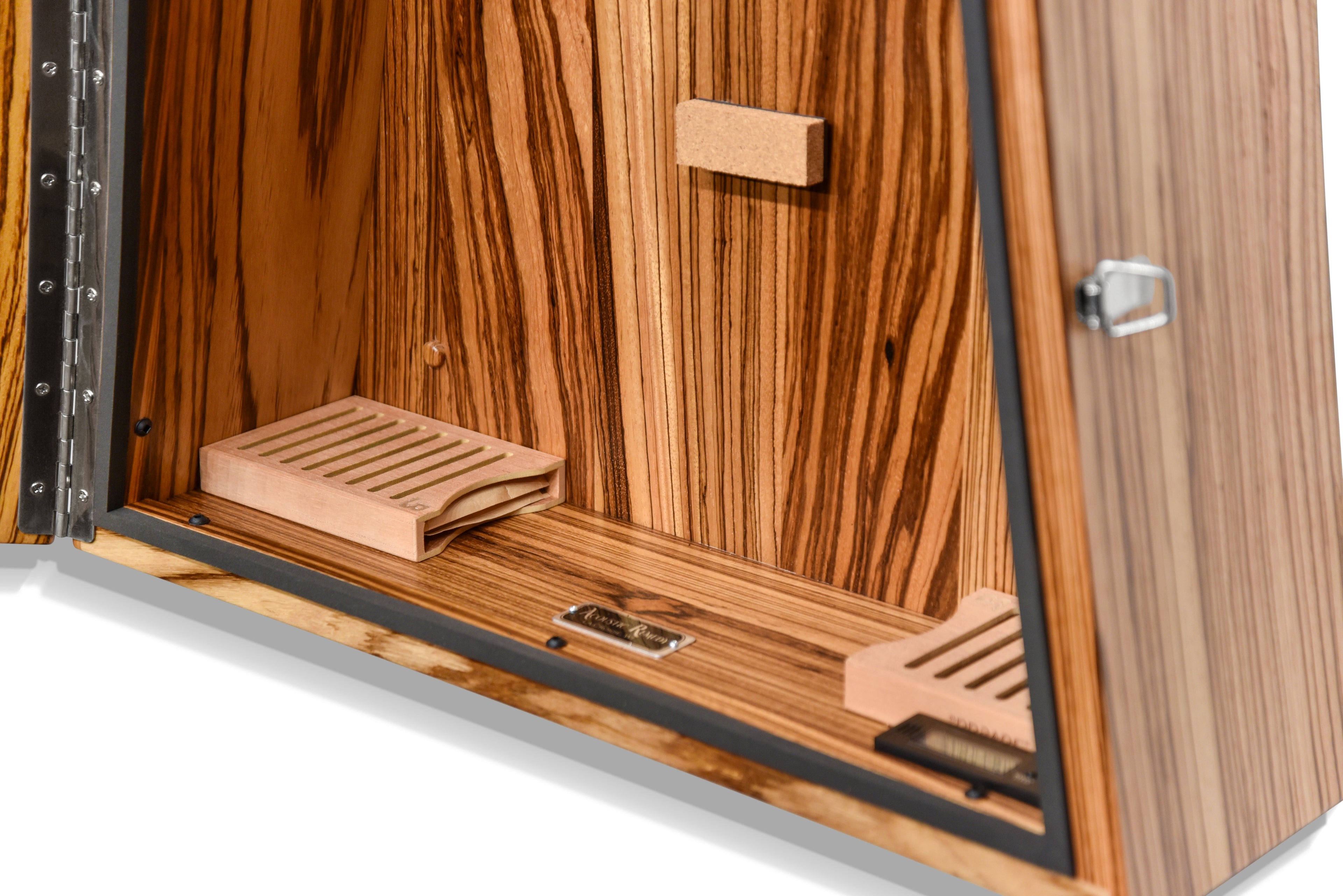 ClimaCase Triangle Humidor - Zebrawood