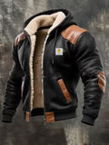 Men's Winter Fleece-Lined Thick Hooded Jacket