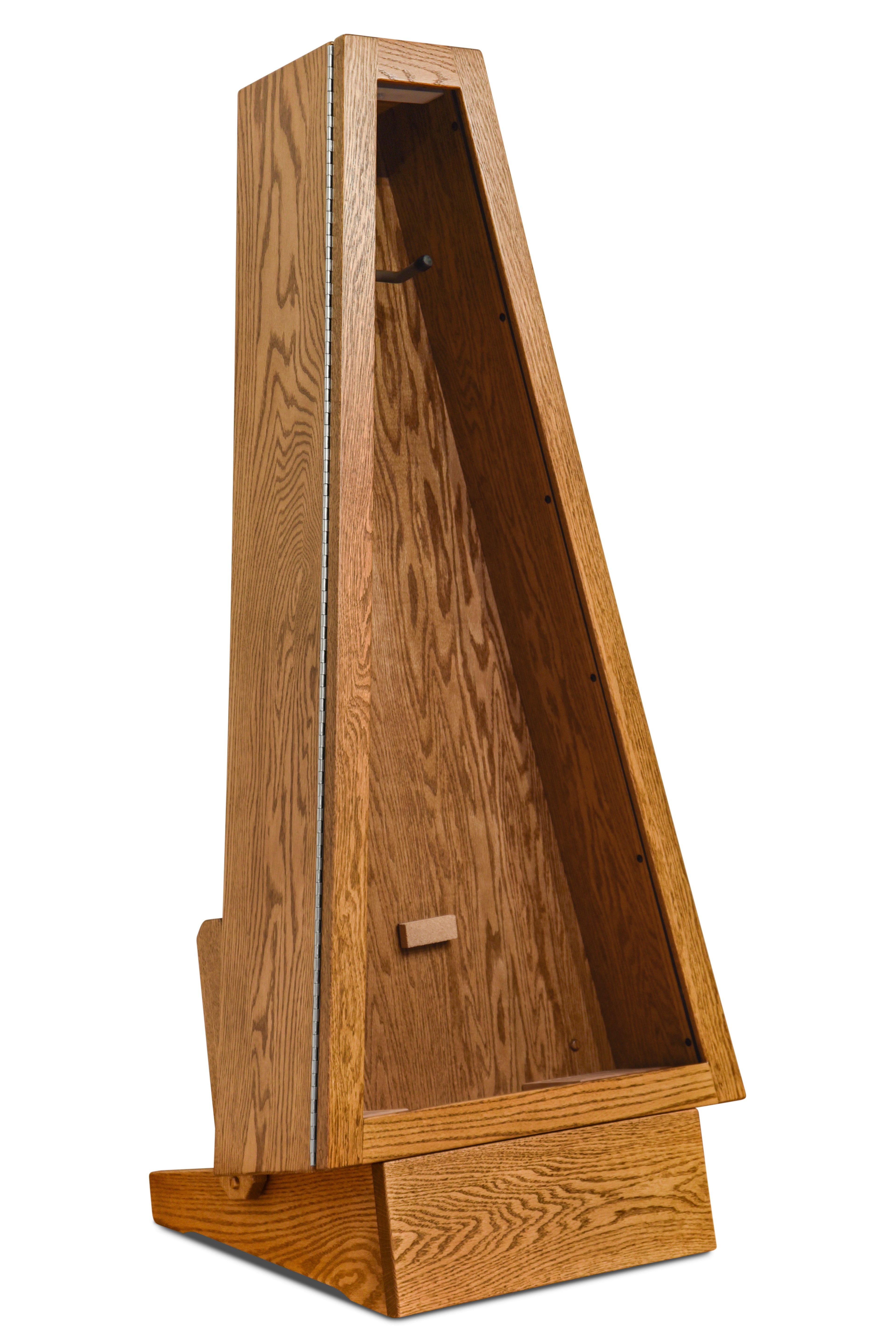 ClimaStand Triangle Humidor with Base - Red Oak with Golden Oak Stain