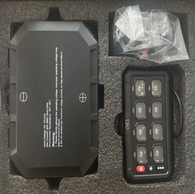Cavalier Lighting 8 Gang Switch Panel with Bluetooth App