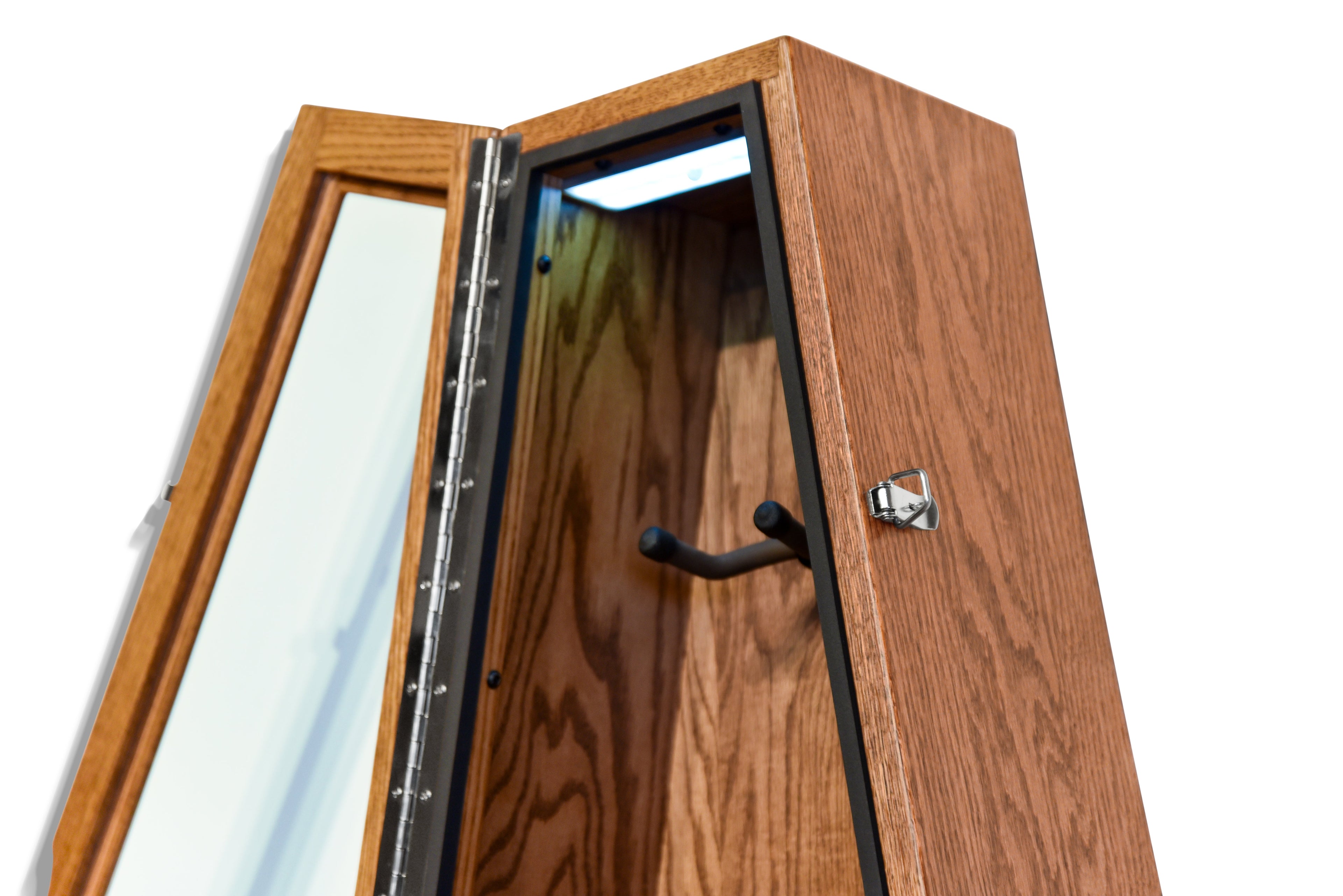 ClimaCase Triangle Humidor - Red Oak with Golden Oak Stain