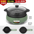 Korean Electric Hot Pot with Non-Stick Grill and Steamer