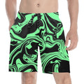 Slime in the Dark Green and Black Oil Spill Swim Shorts