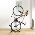Black and Red Bicycle Rack Vertical Frame Bicycle Display Rack