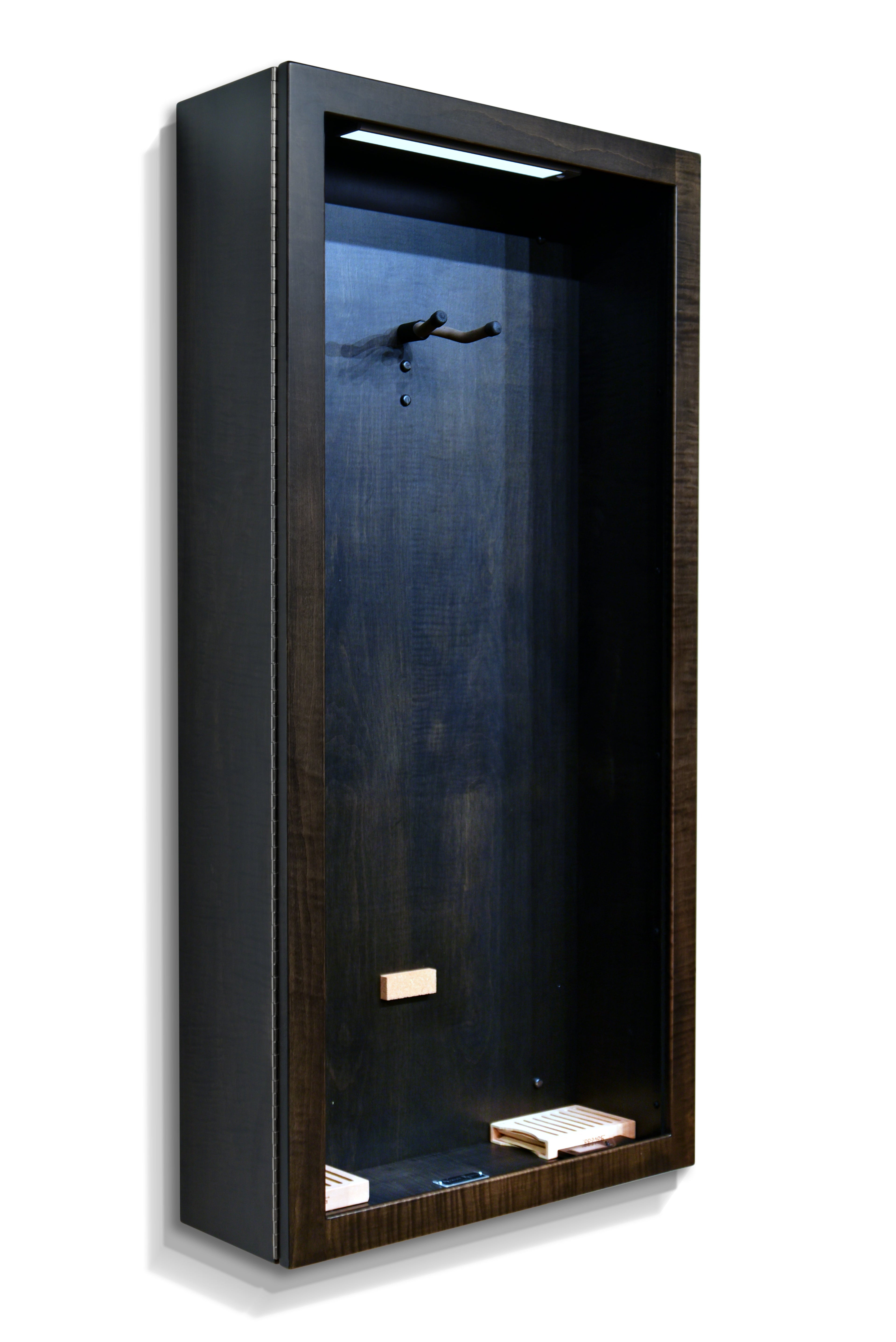 ClimaCase Rectangle Humidor - Flamed Maple with Ebony Stain