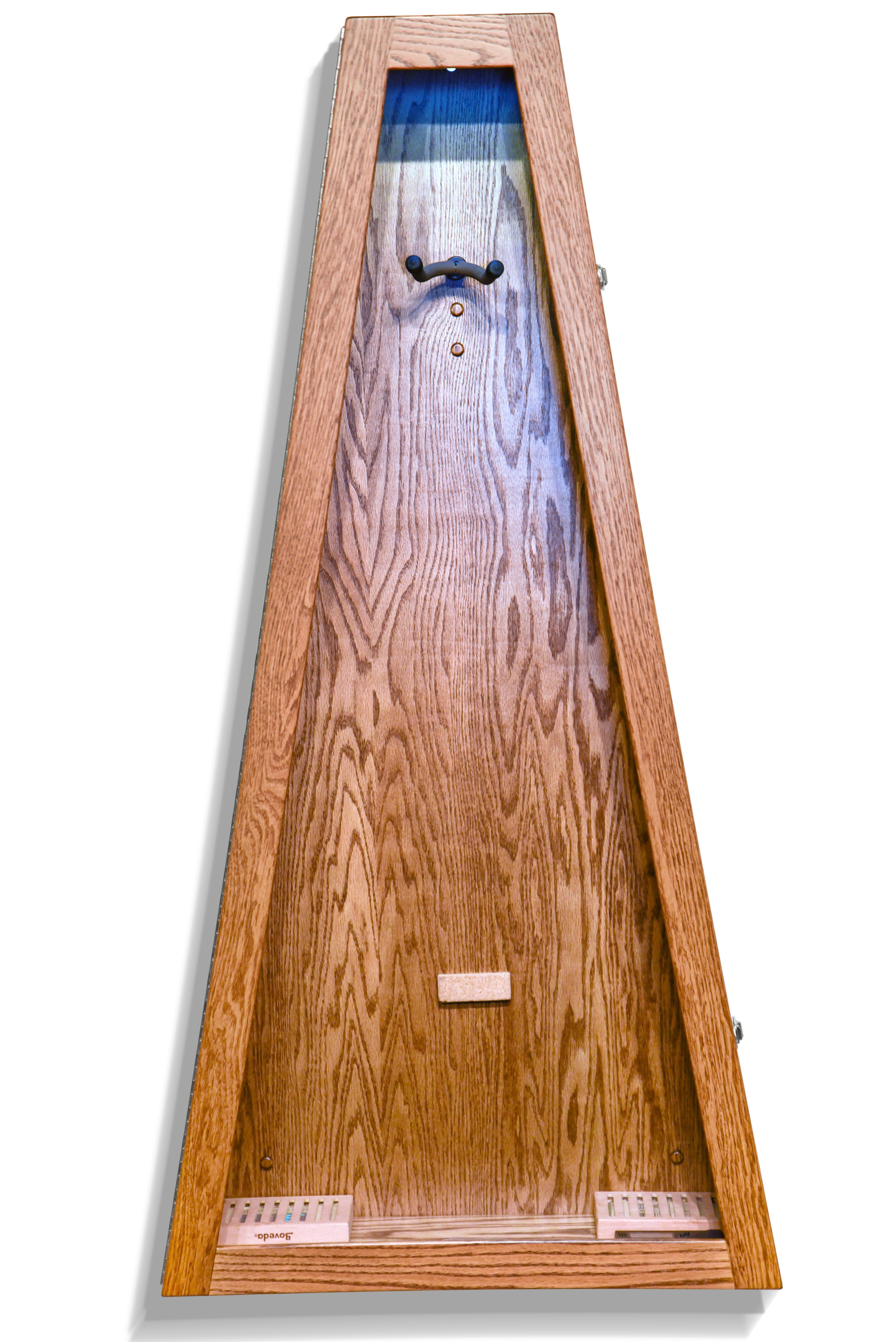 ClimaCase Triangle Humidor - Red Oak with Golden Oak Stain