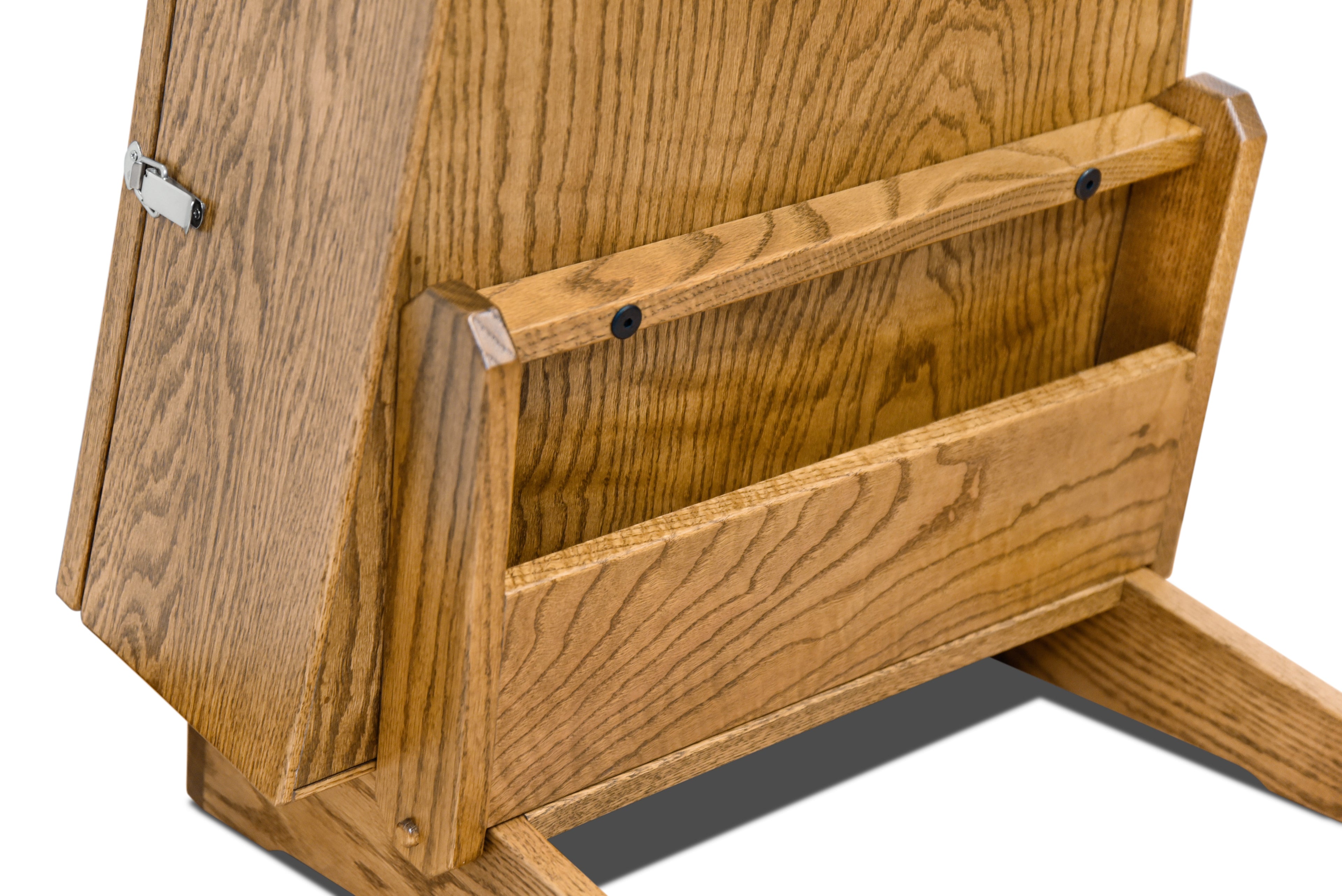 ClimaStand Triangle Humidor with Base - Red Oak with Golden Oak Stain
