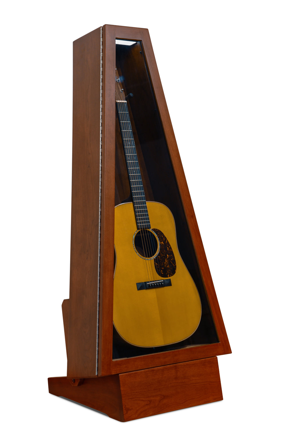 ClimaStand Triangle Humidor with Base - Cherry with Acres Stain