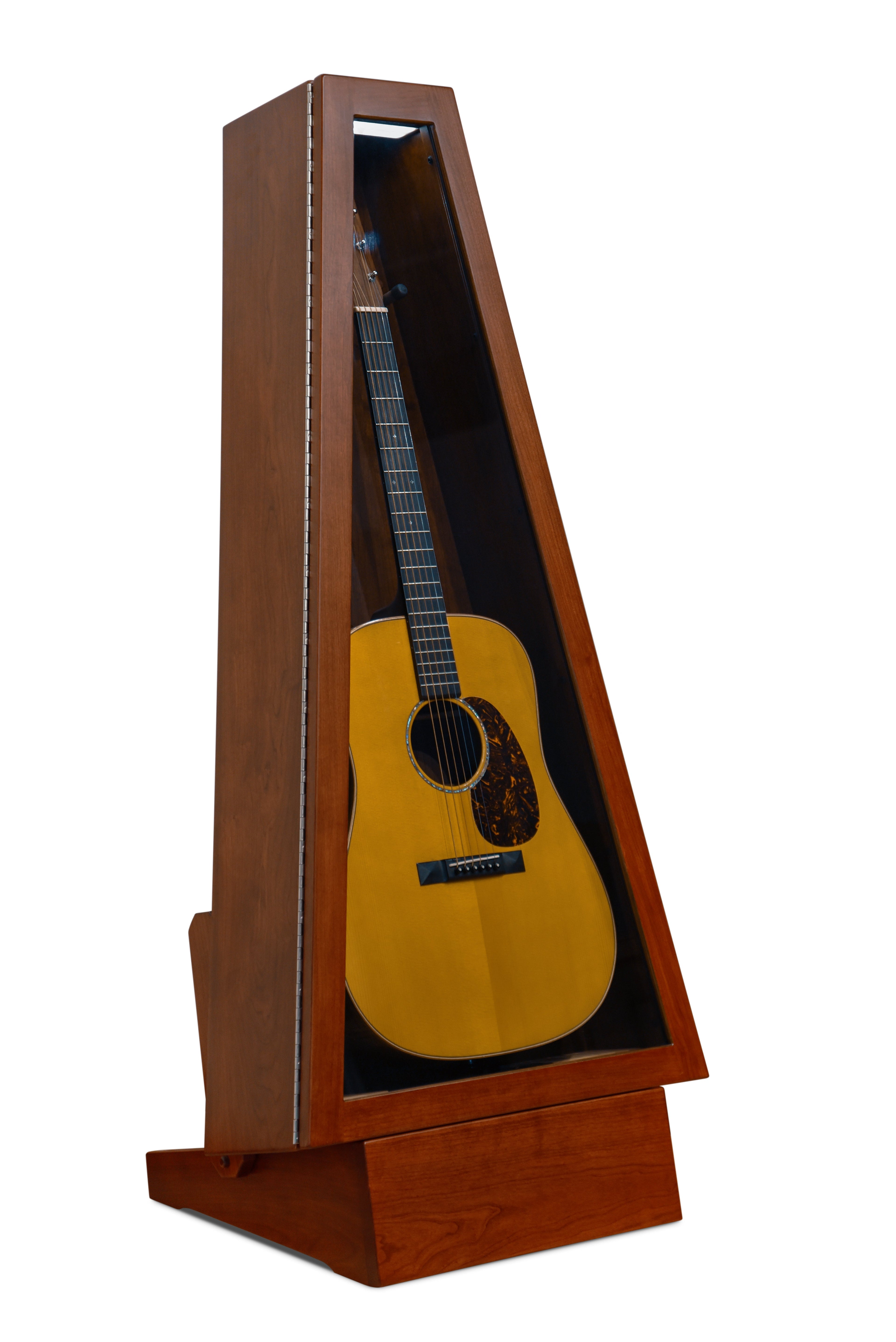 ClimaStand Triangle Humidor with Base - Cherry with Acres Stain