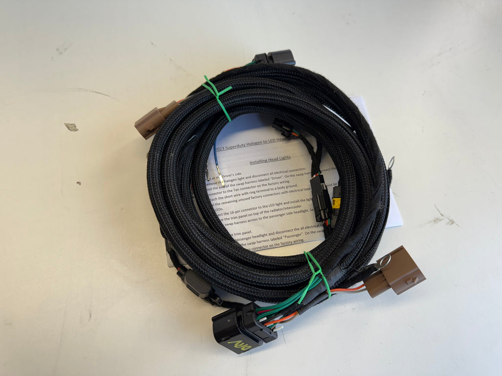 2023 - 2026 Super Duty Halogen to LED Headlight Conversion Harness