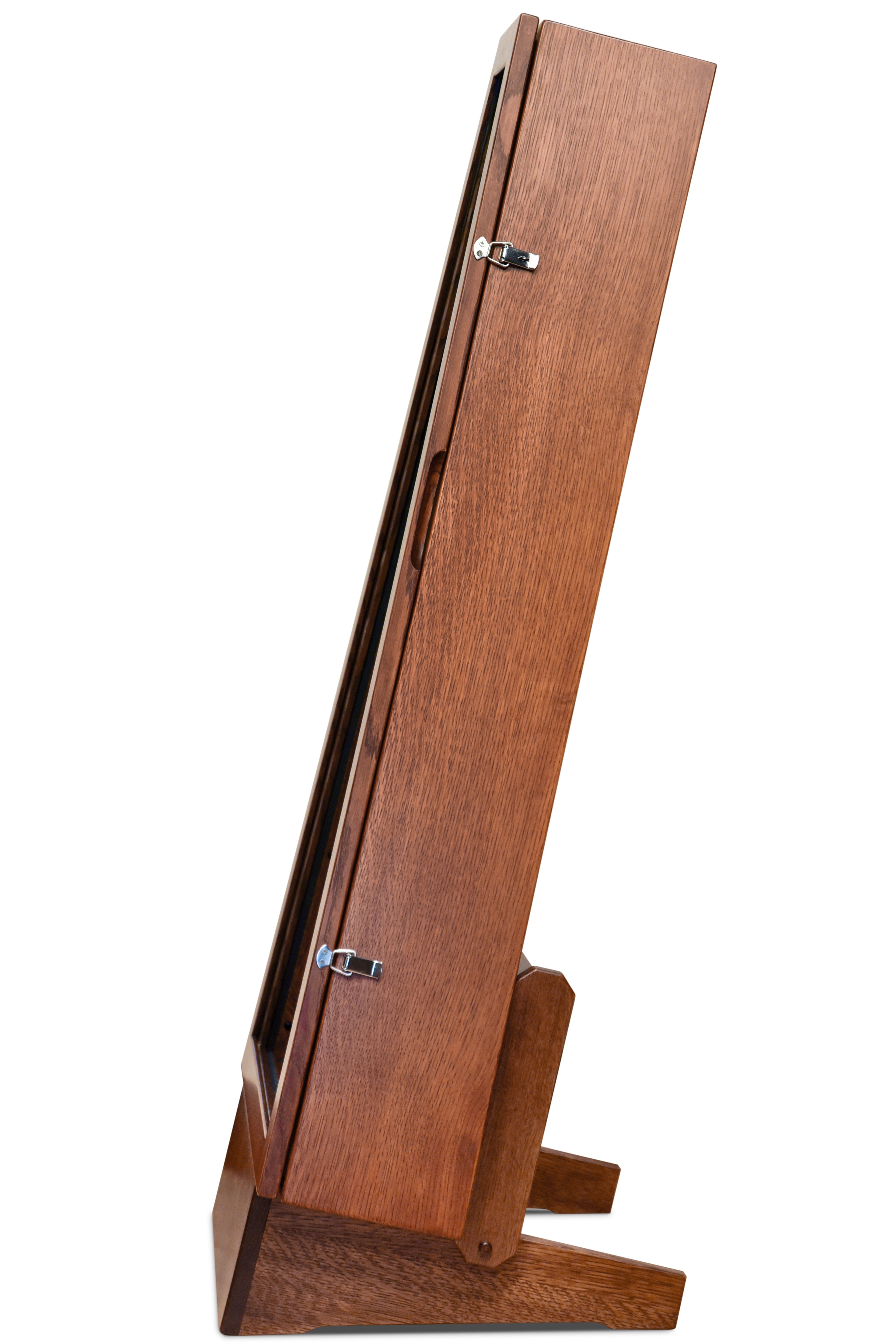 ClimaStand Triangle Humidor with Base - Quartersawn White Oak with Boston Stain