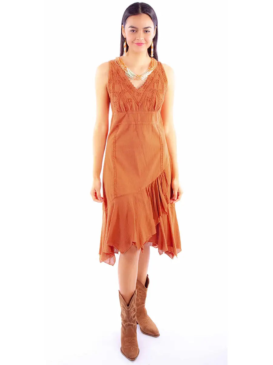 Scully Cantina Sleeveless Embroidered Dress (PSL-271) - Women's Sundress