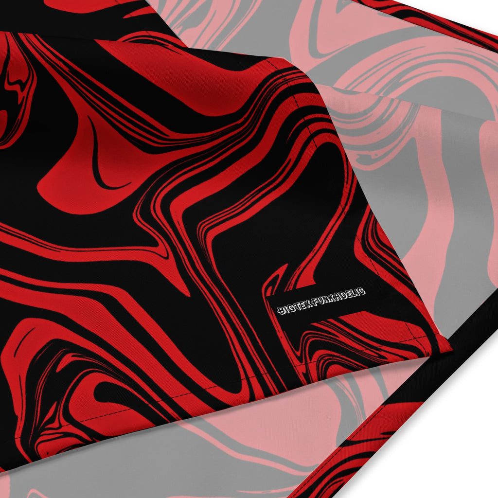 Red and Black Slime Oil Spill Rave Bandana