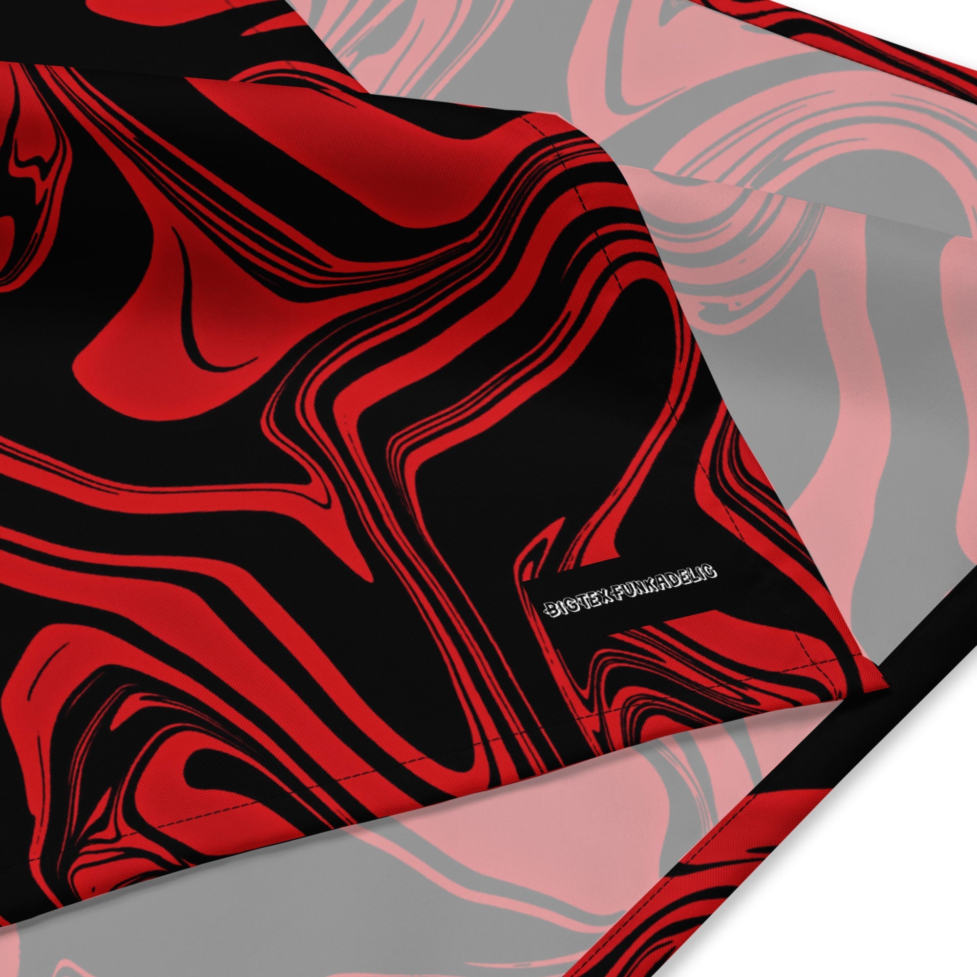 Red and Black Slime Oil Spill Rave Bandana