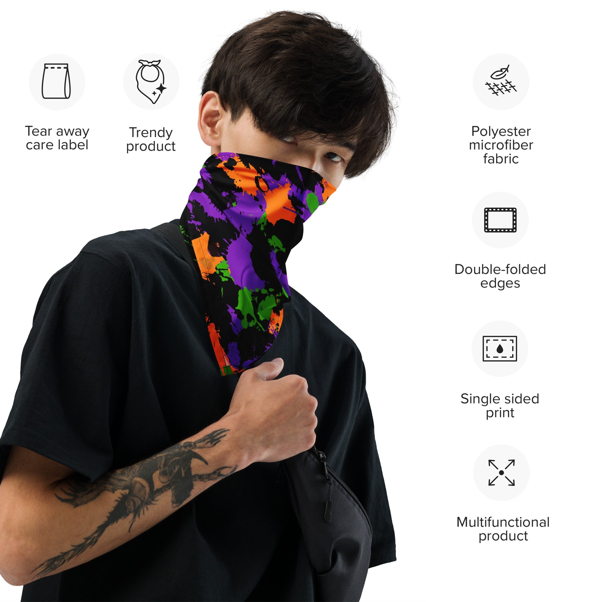 Witch's Paint Splatter Rave Bandana