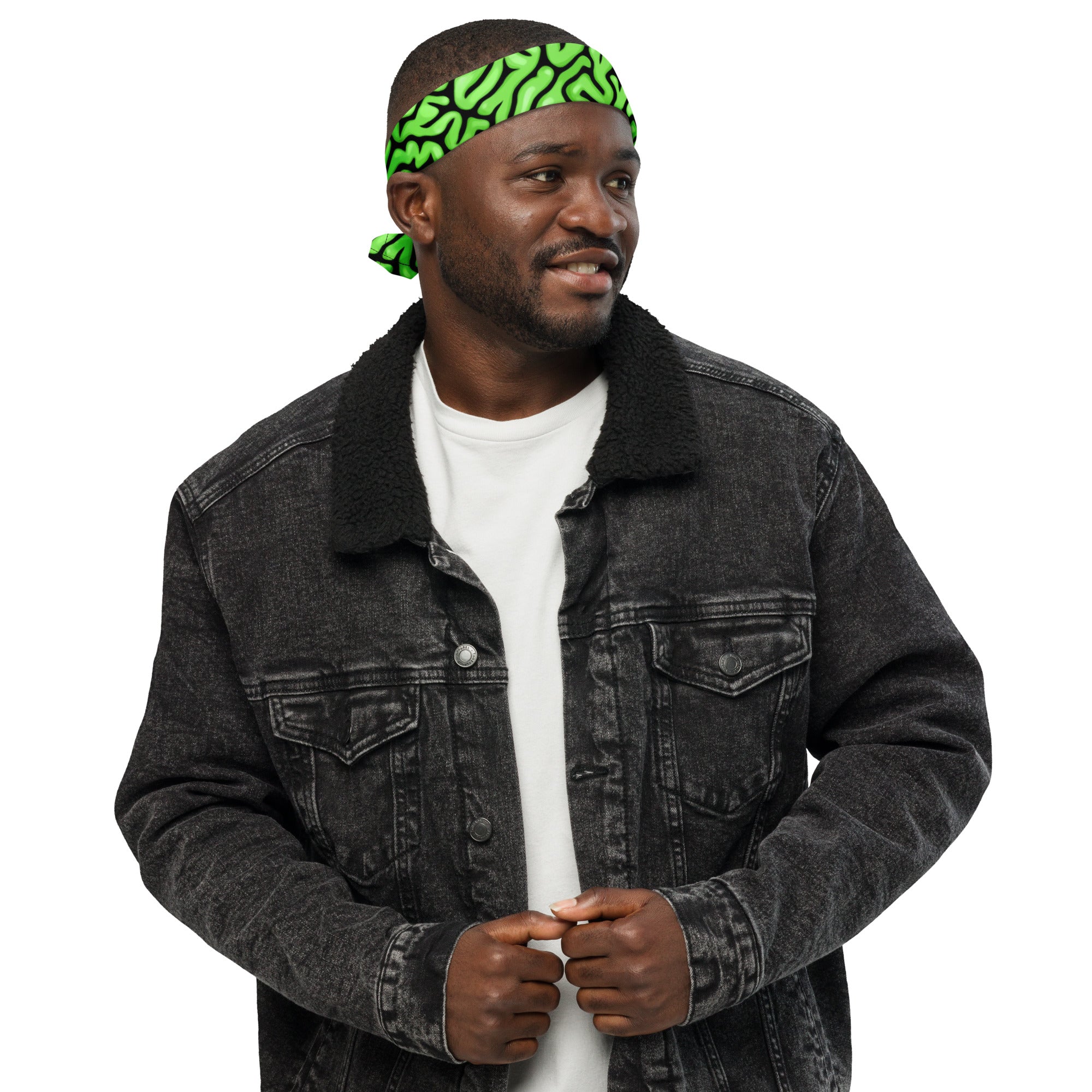 Halloween Green Brains Rave Bandana