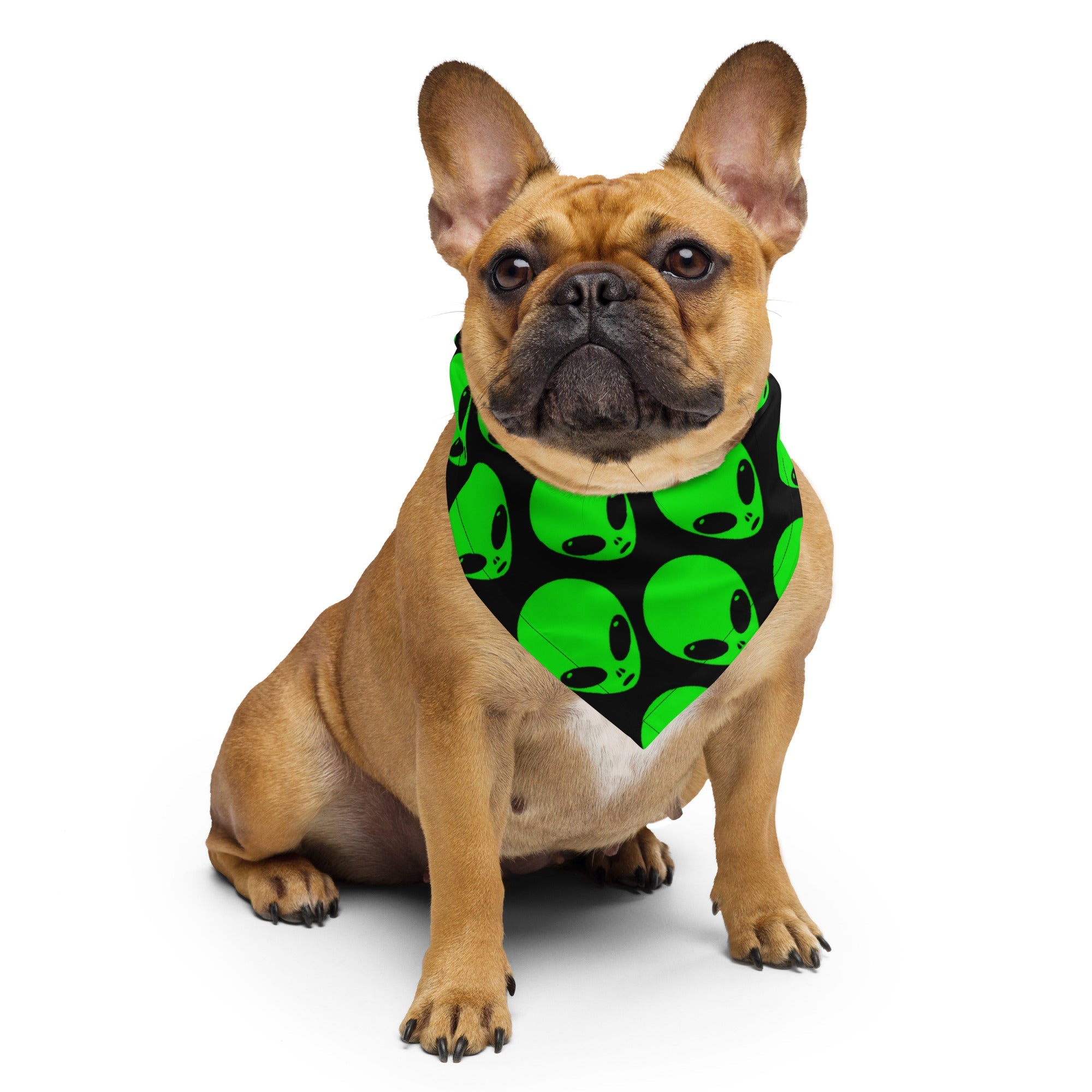 Green Alien Head Rave Bandana
