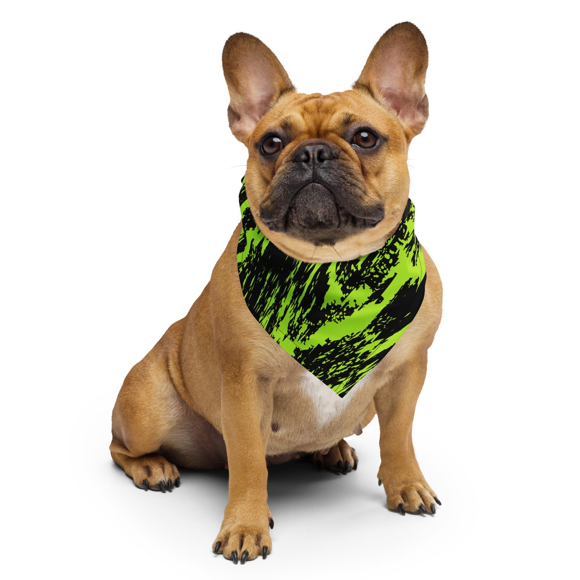 Black Lime Bolt Glitch Rave Bandana
