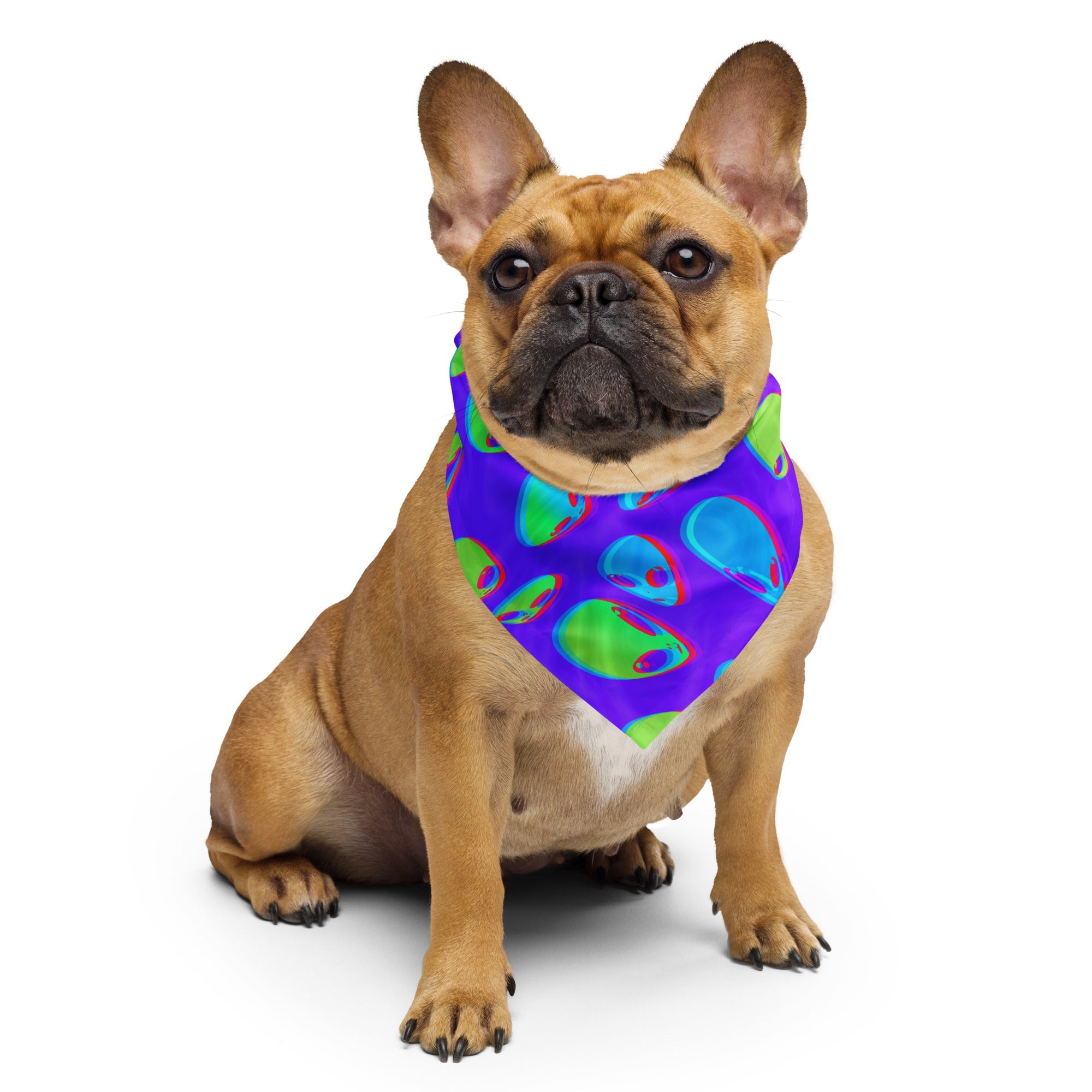 Purple Alien Vapor Glitch Rave Bandana