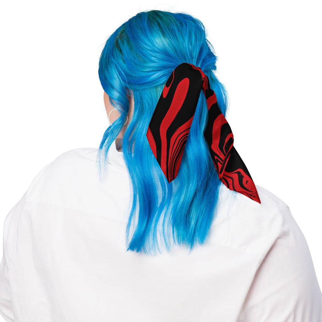 Red and Black Slime Oil Spill Rave Bandana