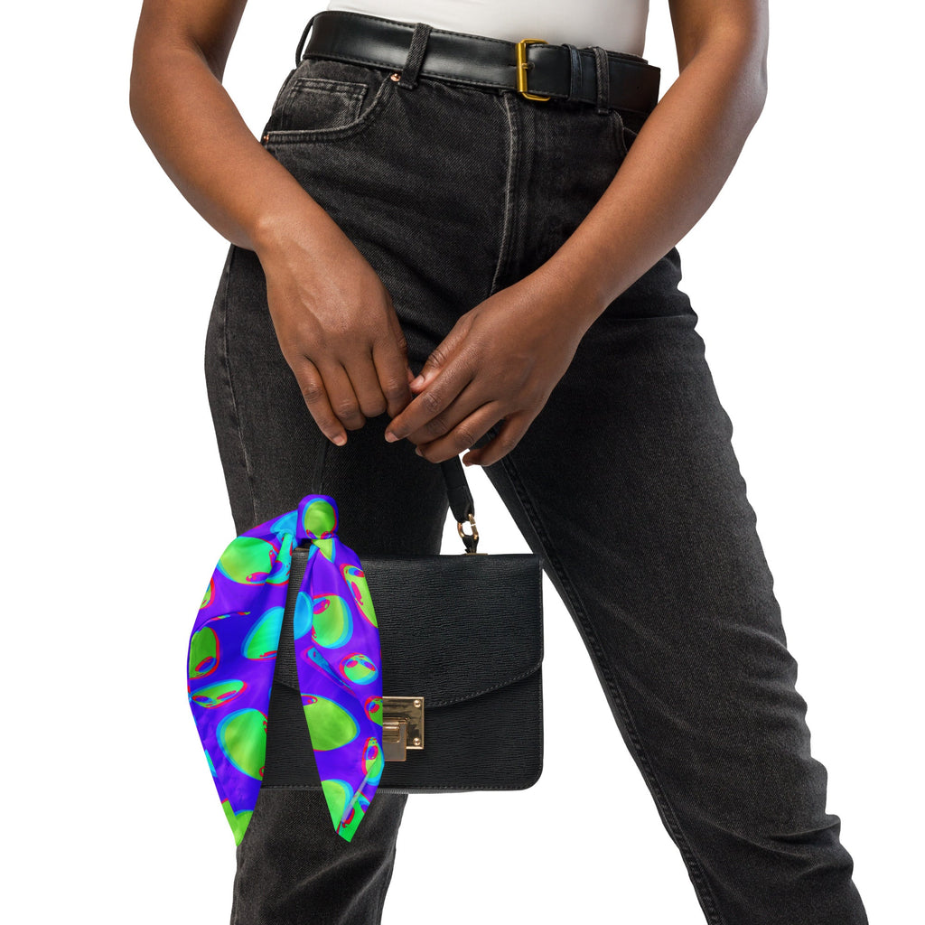 Purple Alien Vapor Glitch Rave Bandana