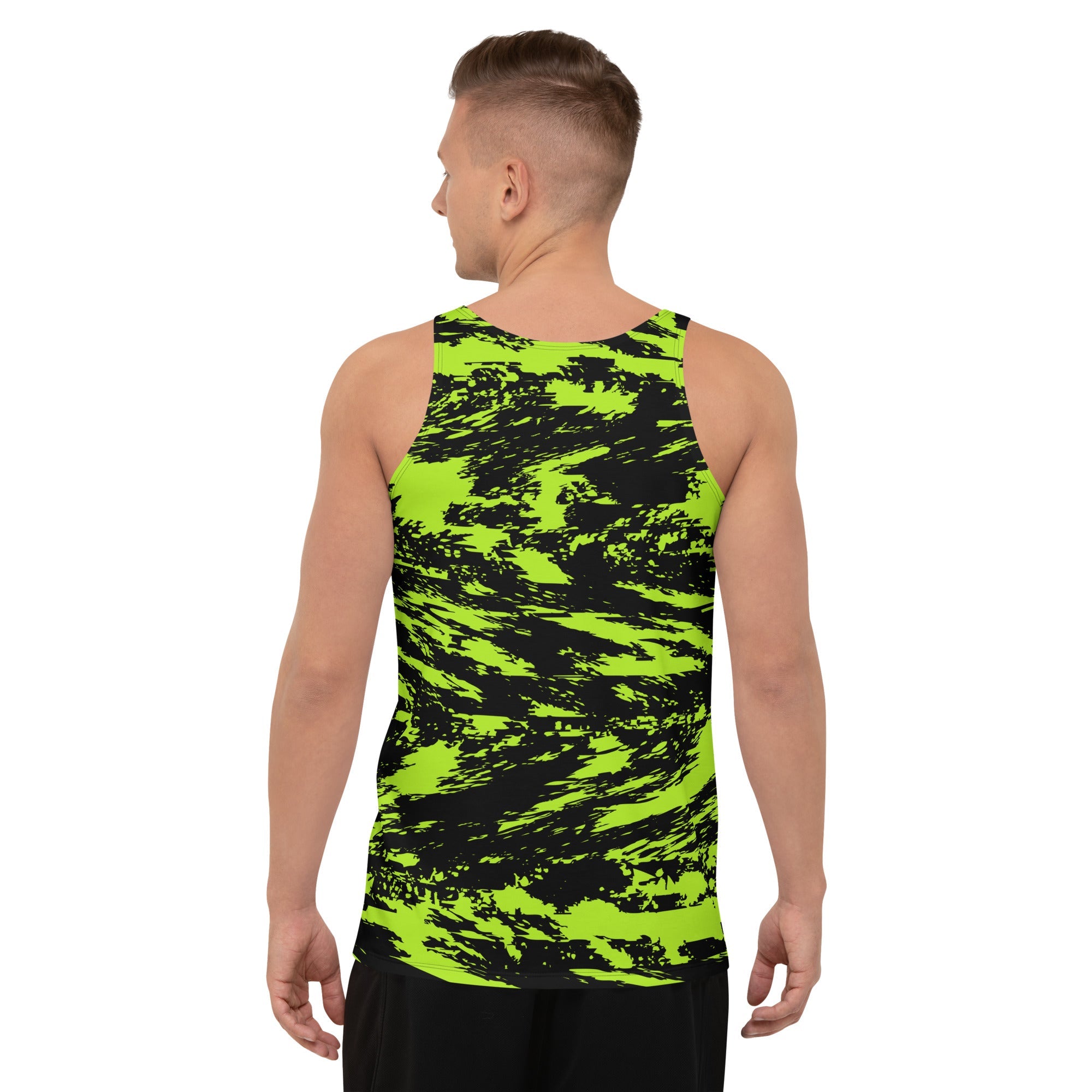 Black Lime Bolt Glitch Unisex Tank Top