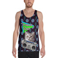 Totally Rad 80s Cat Unisex Tank Top