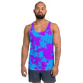 Blue and Purple Paint Splatter Unisex Tank Top
