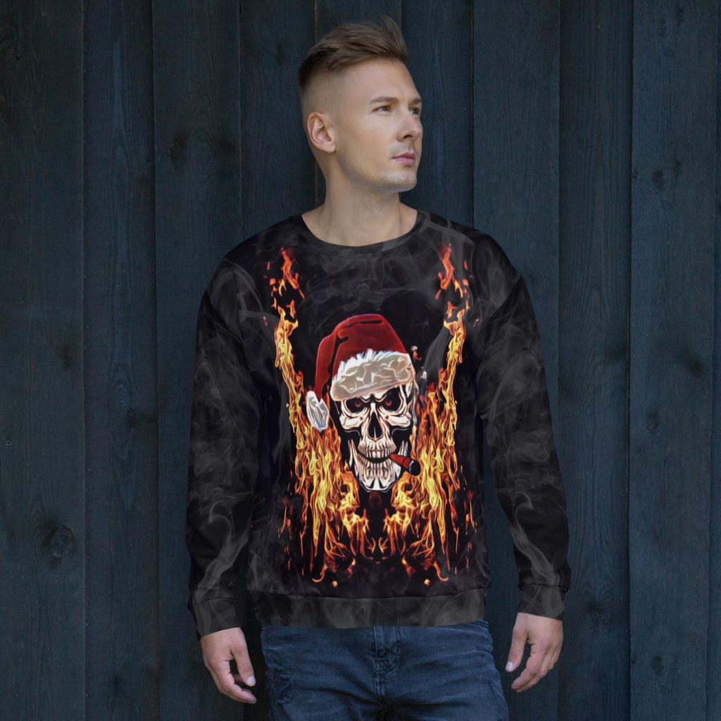 Christmas Skull All Over Print Sweatshirt
