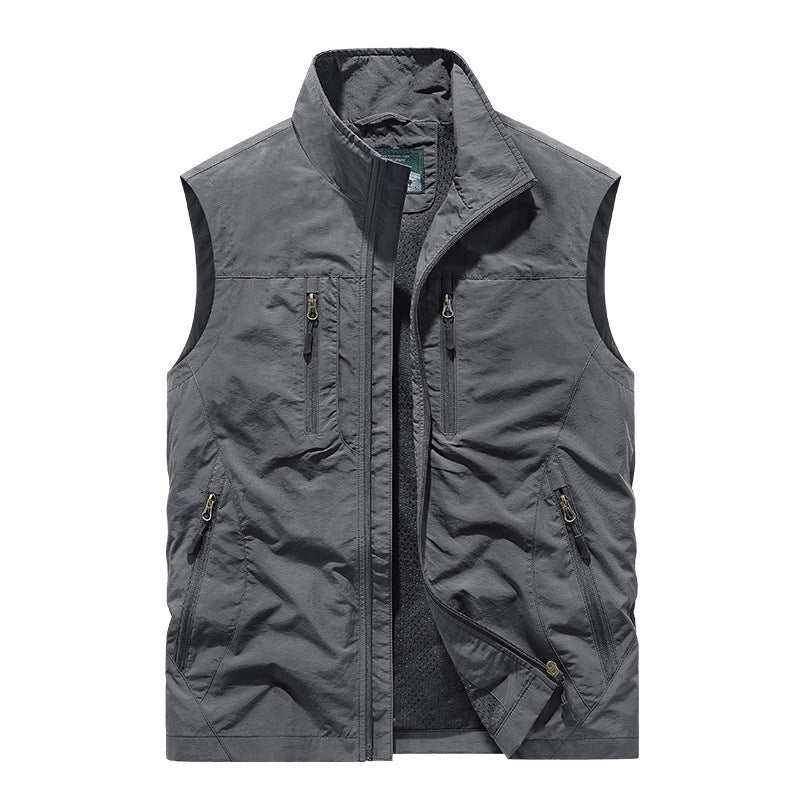 Outdoor Fleece Work Vest Fleece Sweatshirt Reversible