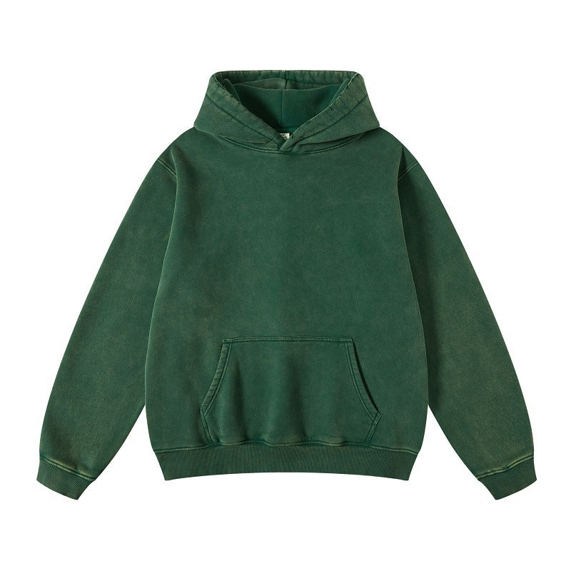 Women's Loose Retro Fleece Hooded Sweatshirt