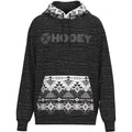HOOey "Lock-Up" (Black/Grey/White Aztec) - Men's Hoodie Sweatshirt (Closeout)