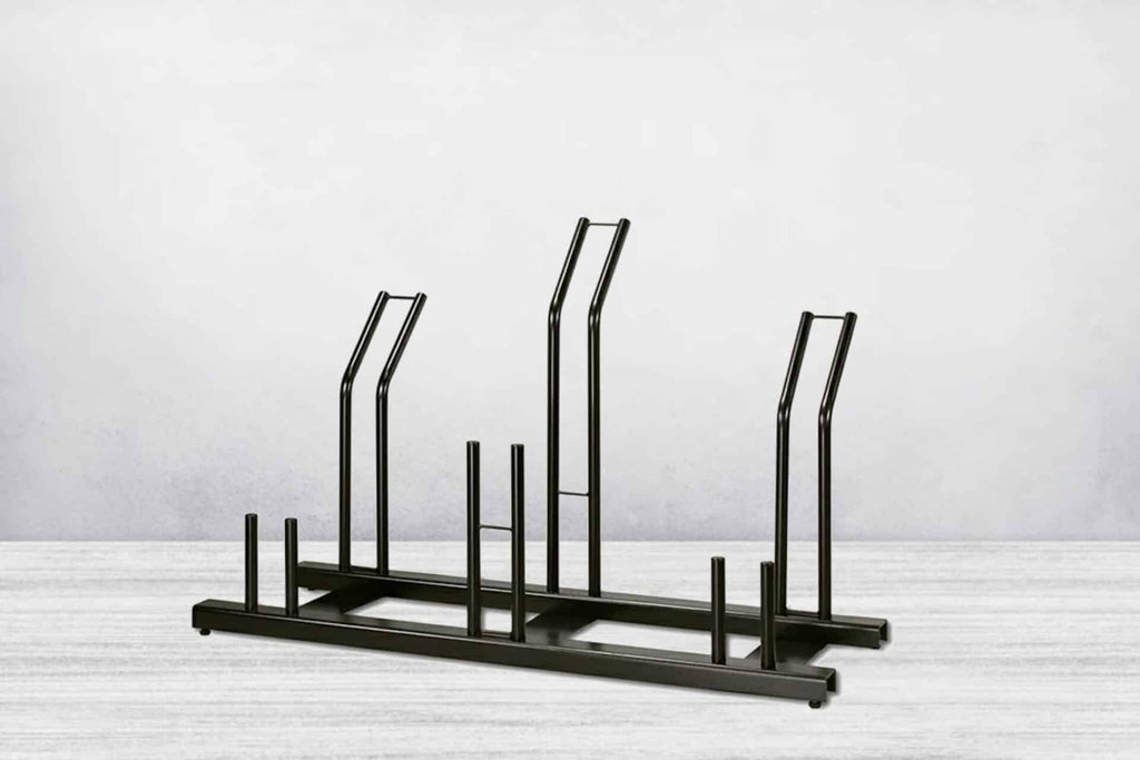 Anti-fall parking rack for 3 bicycles