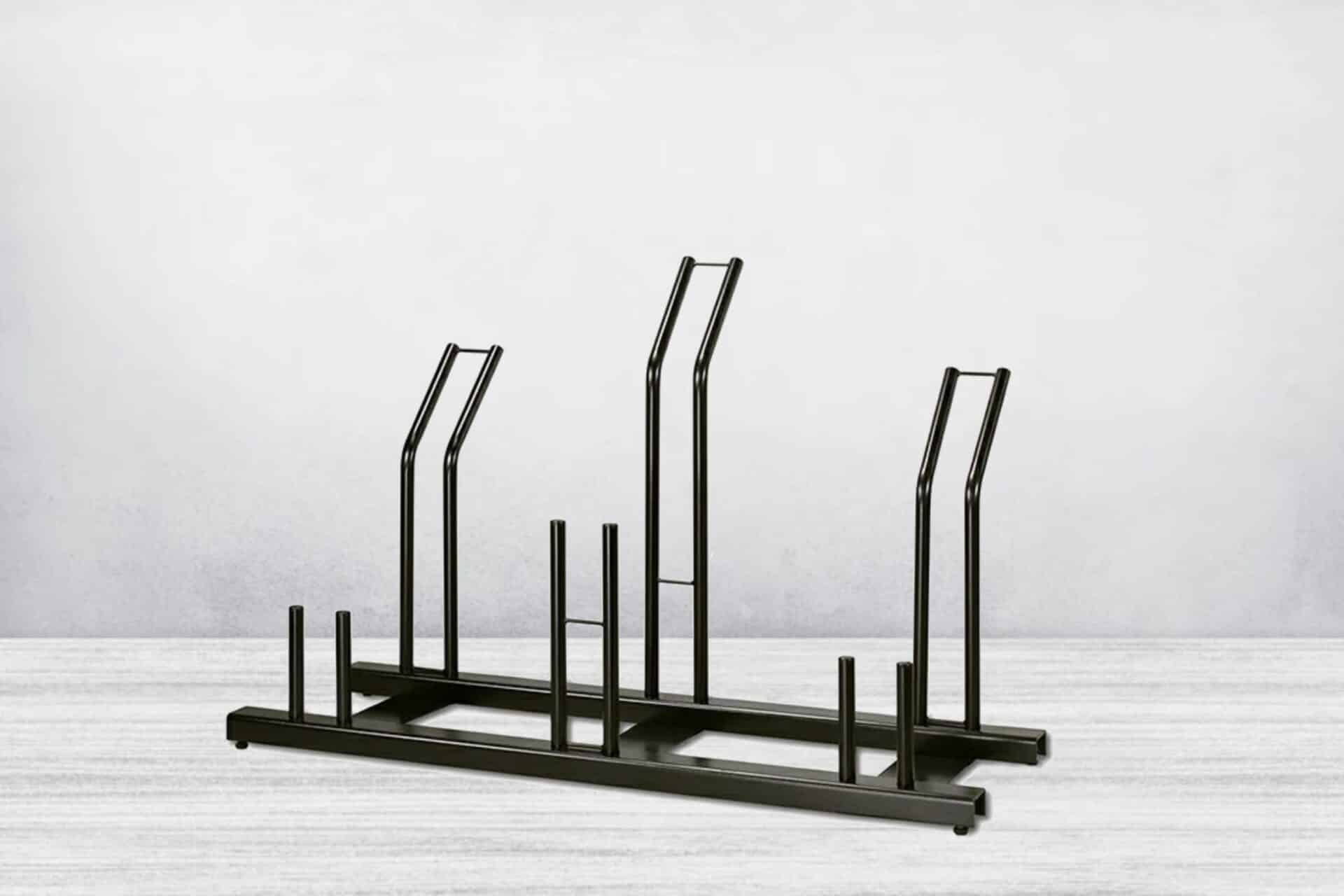 Anti-fall parking rack for 3 bicycles
